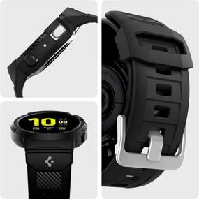 img 3 attached to 🕒 Чехол-браслет Spigen Rugged Armor Pro для Samsung Galaxy Watch Active 2, 44 мм - Черный