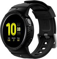 🕒 чехол-браслет spigen rugged armor pro для samsung galaxy watch active 2, 44 мм - черный логотип