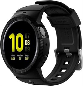 img 4 attached to 🕒 Чехол-браслет Spigen Rugged Armor Pro для Samsung Galaxy Watch Active 2, 44 мм - Черный