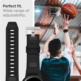 img 1 attached to 🕒 Чехол-браслет Spigen Rugged Armor Pro для Samsung Galaxy Watch Active 2, 44 мм - Черный