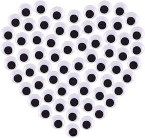 img 4 attached to 👀 100 Pack of Self-Adhesive Peel Sticker Googly Eyes, 18mm Round, Fun and Wiggly for Crafts and Decor