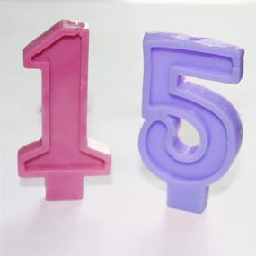 img 2 attached to Силиконовая форма для украшения мороженого на торте к дню рождения с номерными свечами X-Haibei и конфетами