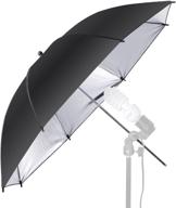 📸 enhance photography lighting with neewer 33"/83cm black/silver reflective lighting umbrella logo