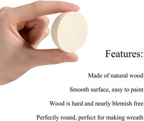 img 1 attached to 🔴 30 Pack of Unfinished 2 Inch Split Wood Balls – Ideal for Kids Arts, DIY Wreaths, and Crafts