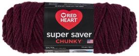 img 4 attached to Vibrant Claret-Colored Red Heart Super Saver Chunky Yarn: A Premium Choice for Knitting and Crocheting Projects