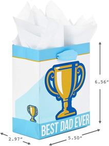 img 2 attached to 🎁 Hallmark 6-inch Small Father's Day Gift Bag + Tissue Paper - Best Dad Ever