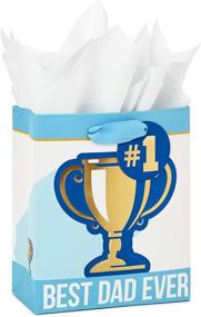 img 4 attached to 🎁 Hallmark 6-inch Small Father's Day Gift Bag + Tissue Paper - Best Dad Ever