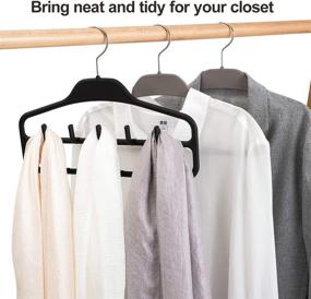 img 2 attached to 👔 Maximize Closet Space with Sturdy Belt Hanger Rack: 360 Degree Swivel, 11 Large Hooks, Non-Slip Rubberized Storage - Black