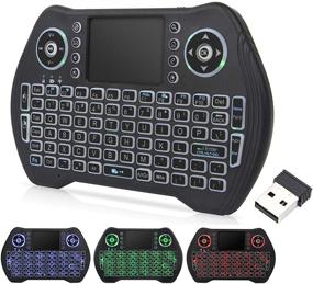 img 4 attached to Беспроводная клавиатура с сенсорным панелью и мультимедиа для Raspberry.