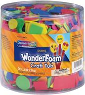 🎨 chenille kraft wonderfoam assorted shape decorative foam shapes - 3000 pack tub: assorted sizes, colors & shapes! logo