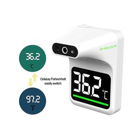 img 1 attached to 🌡️ Non-Contact Wall Mounted Thermometer for Public Areas - SmileCare Automatic Infrared Forehead Thermometer, Accurate Instant Readings, LCD Display, Fever Alarm