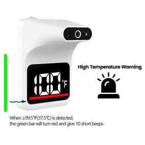 img 2 attached to 🌡️ Non-Contact Wall Mounted Thermometer for Public Areas - SmileCare Automatic Infrared Forehead Thermometer, Accurate Instant Readings, LCD Display, Fever Alarm