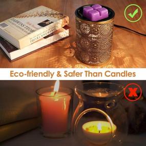 img 1 attached to 🕯️ ARVIDSSON Electric Wax Melt Warmer - Metal Wax Candle Melter for Scented Wax with 2 Edison Bulbs - Fragrance Warmer for Home Office Bedroom Gifts