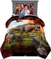 🦖 jurassic world twin size bedding set: super soft comforter, sheets, and cuddle pillow by franco kids (5 piece) logo