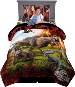 img 4 attached to 🦖 Jurassic World Twin Size Bedding Set: Super Soft Comforter, Sheets, and Cuddle Pillow by Franco Kids (5 Piece)