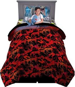 img 3 attached to 🦖 Jurassic World Twin Size Bedding Set: Super Soft Comforter, Sheets, and Cuddle Pillow by Franco Kids (5 Piece)