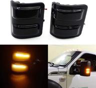 🚗 enhance visibility with xinctai 2pcs led side mirror marker lights for ford f250 f350 f450 f550 super duty pickup truck logo