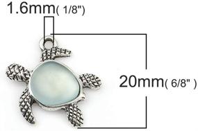 img 2 attached to Turtle Charm Pendants JGFinds Silver
