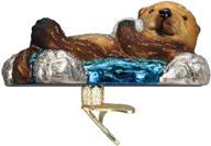 🌊 captivating old world christmas water animal glass blown ornament: sea otter for an enchanting christmas tree logo
