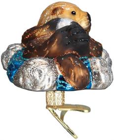 img 1 attached to 🌊 Captivating Old World Christmas Water Animal Glass Blown Ornament: Sea Otter for an Enchanting Christmas Tree