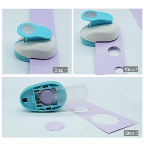 img 2 attached to 🖌️ KAMEI 3 Piece Paper Hole Puncher Set for DIY Crafts, Scrapbooking, and Art Projects - Perfect for Kids, Teachers, and Office Supplies