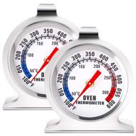 anvin oven thermometers: large dial grill monitoring cooking thermometer - dual scale 50-300°c/100-600°f for bbq baking - durable steel - pack of 2 logo