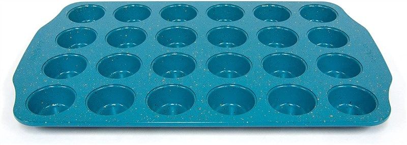  casaWare Mini Muffin Pan 24 Cup Ceramic Coated Non-Stick  (Silver Granite): Home & Kitchen