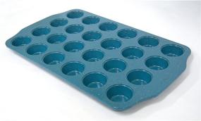 img 1 attached to 🧁 CasaWare Mini Muffin Pan 24 Cup: Blue Granite Ceramic Coated Non-Stick for Perfectly Baked Muffins