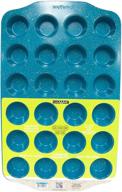 🧁 casaware mini muffin pan 24 cup: blue granite ceramic coated non-stick for perfectly baked muffins logo
