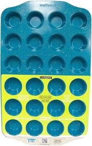 img 3 attached to 🧁 CasaWare Mini Muffin Pan 24 Cup: Blue Granite Ceramic Coated Non-Stick for Perfectly Baked Muffins
