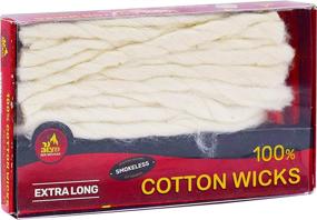 img 1 attached to Ner Mitzvah Extra Long Smokeless Cotton Wicks - Pack of 50 (Approx.) Replacement Wicks for Oil Cup Candle Lighting - Multipurpose Use