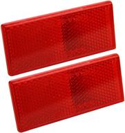 🔴 blazer international b178srw red rectangular stick-on reflector, 2 pack logo