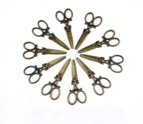 img 3 attached to Vintage Scissors Metal Charms Pendant: Perfect DIY Craft Accessory for Jewelry Making (Bronze, 40pcs)