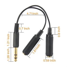 img 2 attached to 🔌 DISINO 1/4 Stereo Splitter Cable - 8 Inch Y Splitter Cord for Audio Devices