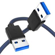 🔌 кабель-удлинитель high-speed usb 3.0 мужской - мужской - совместим с корпусами жестких дисков, dvd-плеерами, ноутбуками - длина 3,3 фута. логотип