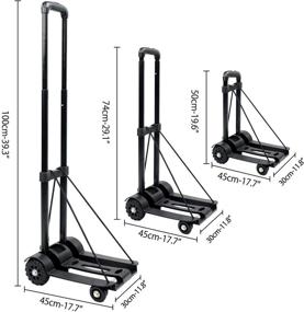 img 2 attached to MAYQMAY 4 Wheels Portable Shopping Carry
