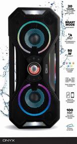 img 3 attached to 🔊 Altec Lansing Mix 2.0 – Водонепроницаемый Bluetooth-динамик, беспроводной и портативный, плавающий, громкий звук, мощные басы, богатая стерео система, диапазон 100 футов, IP67, черный с подсветкой.