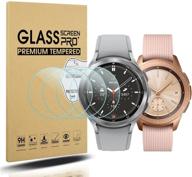 📱 набор из 4 защитных стеклянных пленок diruite для samsung galaxy watch 4 classic 42 мм/galaxy watch 42 мм/galaxy watch 3 41 мм [высокая твердость/антицарапающая] - купить сейчас! логотип