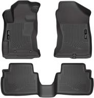 🚗 husky liners 99661: premium weatherbeater front & 2nd seat floor mats for 2017-18 subaru impreza & 2018 subaru crosstek- black logo