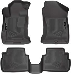 img 4 attached to 🚗 Husky Liners 99661: Premium Weatherbeater Front & 2nd Seat Floor Mats for 2017-18 Subaru Impreza & 2018 Subaru Crosstek- Black