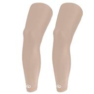 💪 gp gioro partner 2-pack long leg sleeves compression sleeve - full leg compression for workout, running, basketball, football, cycling, gym exercise (m, skin) логотип