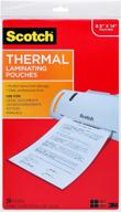 📦 scotch thermal laminating pouches legal size 20-pack tp3855-20 - enhance and protect documents with 8.9 x 14.4-inch efficiency logo