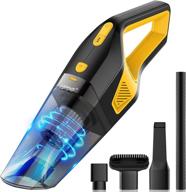 yellow cordless handheld vacuum - rechargeable, 8000pa strong suction for home and car cleaning логотип