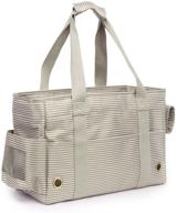 🐶 stylish zoopolr fashion pet dog carriers cat travel handbag - perfect for outdoor adventures and walks (white stripe) logo