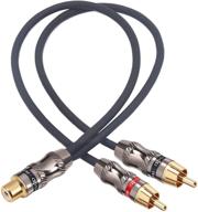 🔌 devinal rca/phono splitter cable: premium quality rca female to dual male gold plated adapter (1 female to 2 male) 10" – enhanced stereo audio y-cable, heavy duty logo