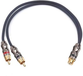 img 3 attached to 🔌 Devinal RCA/Phono Splitter Cable: Premium Quality RCA Female to Dual Male Gold Plated Adapter (1 Female to 2 Male) 10" – Enhanced Stereo Audio Y-Cable, Heavy Duty