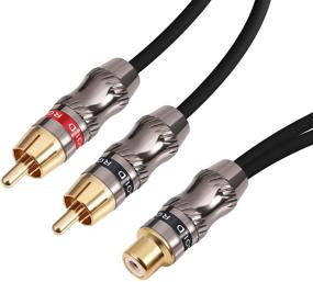 img 2 attached to 🔌 Devinal RCA/Phono Splitter Cable: Premium Quality RCA Female to Dual Male Gold Plated Adapter (1 Female to 2 Male) 10" – Enhanced Stereo Audio Y-Cable, Heavy Duty