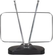 📺 rca ant111e non-amplified indoor digital tv antenna, black - 40-mile range logo