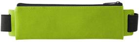 img 3 attached to 🎒 Zipper Pen-Pencil Case: Pack of 2. Soft & Non-deformable Elastic Closure. Size: 6.29" x 2.16". Light Green.