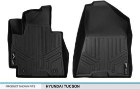 img 1 attached to 🖤 Black MAXLINER 1st Row Floor Mats for 2016-2018 Hyundai Tucson - Set of Liners